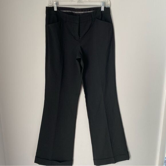Express Women’s Wide Leg Editor Pants Black size 6 - Picture 1 of 3